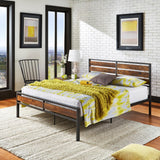 Bed with Wood Finish Panels by Classic Grey Full Industrial, Modern & Contemporary