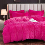 Plush Fluffy Duvet Cover King Size Luxury Ultra Soft Shaggy Duvet Cover Set Faux Fur