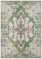 Madison Collection Area Rug - 5'3" x 7'6", Green & Aqua, Transitional Design