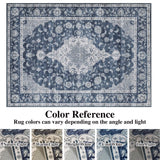 5x7 Area Rugs, Non Slip Distressed Living Room Rugs, Soft Washable Area Rugs with Low