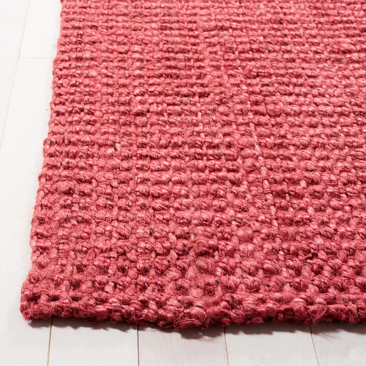 SAFAVIEH Natural Fiber Collection Area Rug - 5' x 8', Red, Handmade Farmhouse Jute, Ideal for High Traffic Areas in Living Room, Bedroom (NF730D)