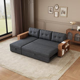 Sleeper Sofa Couch with Pull Out Bed,L Shaped Sleeper Sofa with Storage