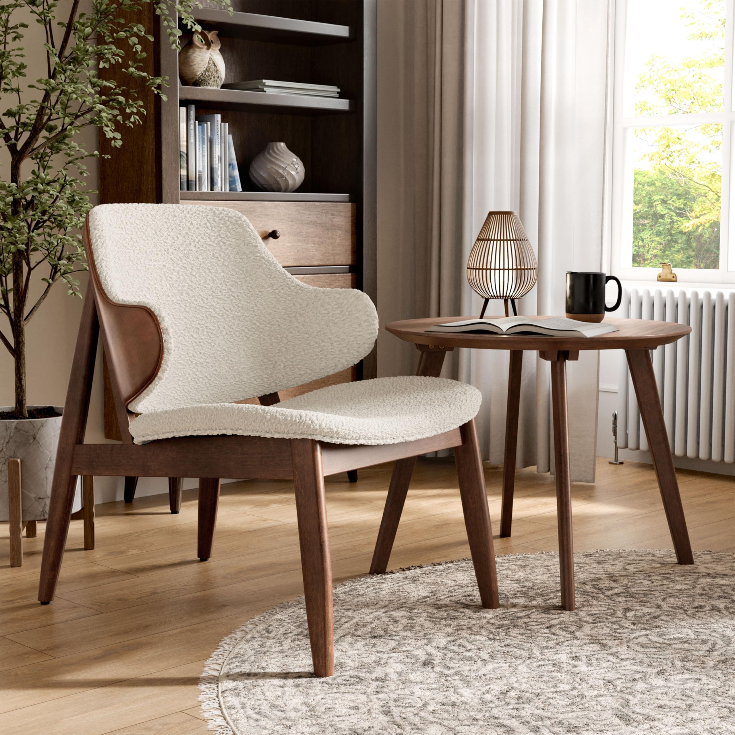 Modern Accent Chair Set of 2 - Stylish Reading Chairs for Living Room