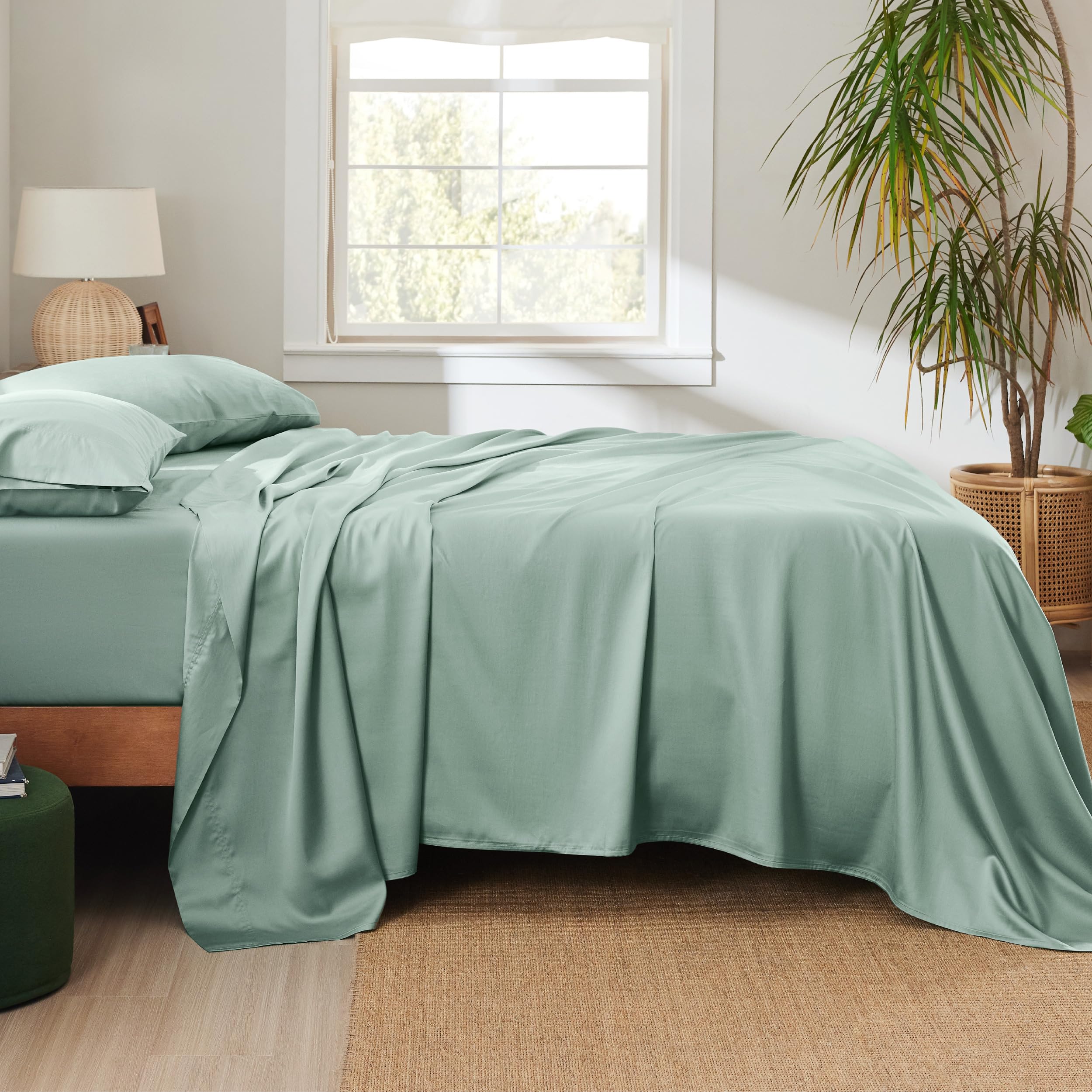 Lyocell Cotton Sheet Set - Cooling Bed Sheets Queen