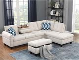 L-Shaped Corner Reversible Sectional Sofa Couch W/Chaise & Storage Ottoman