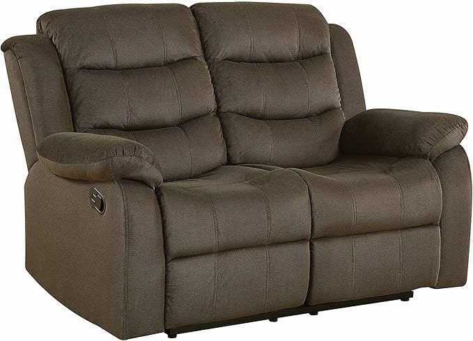 Rodman Pillow Top Arm Motion Loveseat Olive Brown