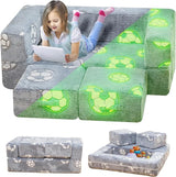 Toddler Couch, Glow in The Dark Kids Play Couch Toddler Fold Out Couch, Kids Fold