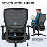 Big and Tall Office Chair 400lbs Heavy Duty Computer Chair, Wide Seat Desk Chair