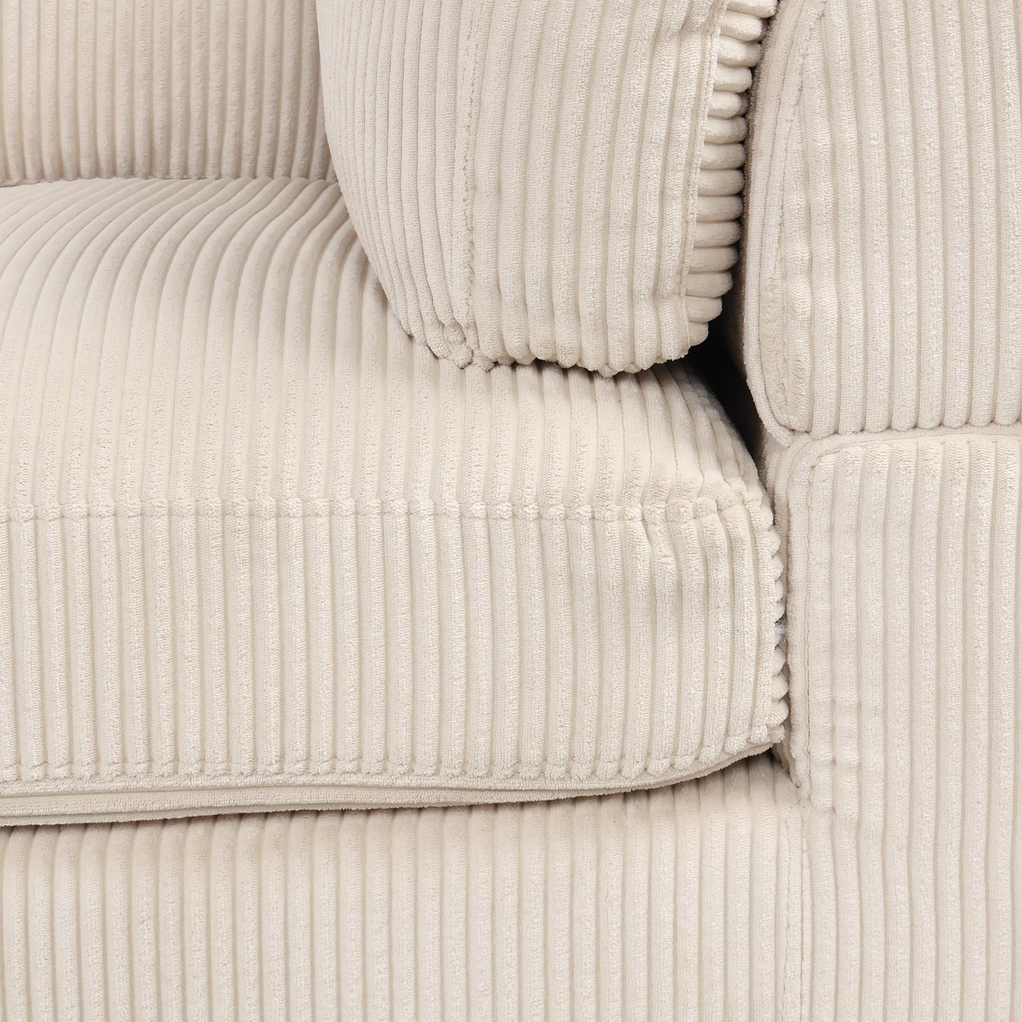 U-Shaped Oversized Corduroy Modular Sectional Sofa Couch