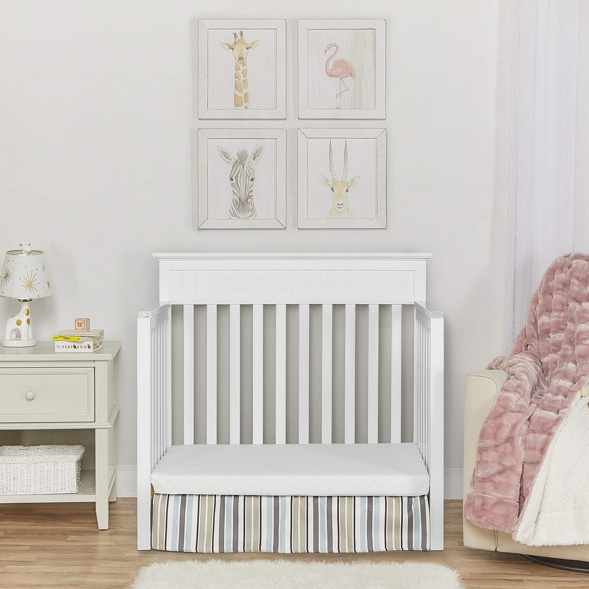 Harbor 4-in-1 Convertible Mini Crib in White, Greenguard Gold Certified