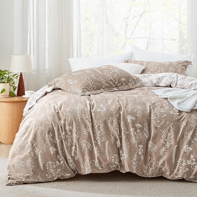 Queen Comforter Set - Sage Green Comforter, Cute Floral Bedding Comforter Sets,