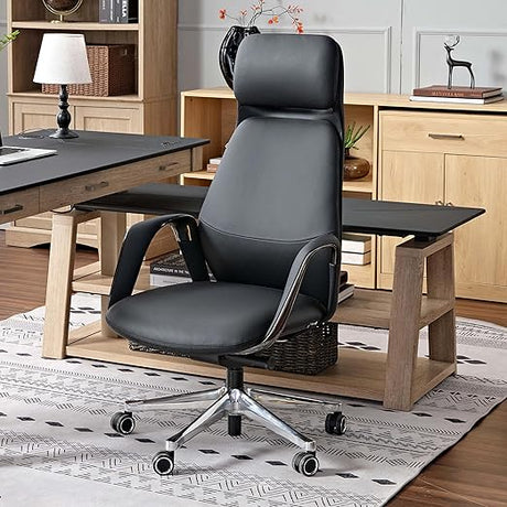 Genuine Leather Office Chair Ergonomic Executive Chair, Modern Office