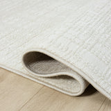 Cream Area Rug 6' x 9' - Textured Weave Design