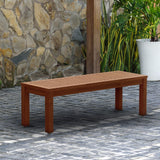 Aster Backless Patio Bench | Eucalyptus Wood | Ideal for Outdoors and Indoors