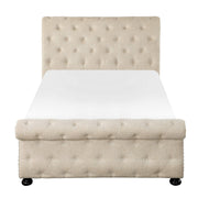Nairne Upholstered Sleigh Bed, Queen, Beige