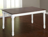 Skipton Collection Modern Dual Tone Rectangular Dining Room Table Designed to Seat 6,