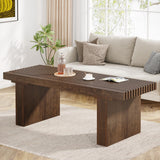 Rectangle Coffee Table: 47.24-Inch Wood Modern Coffee Table Cocktail Table