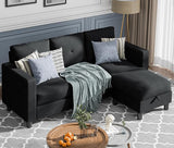 Sectional Couches for Living Room, Small L Shaped Couch Sofa with Ottoman