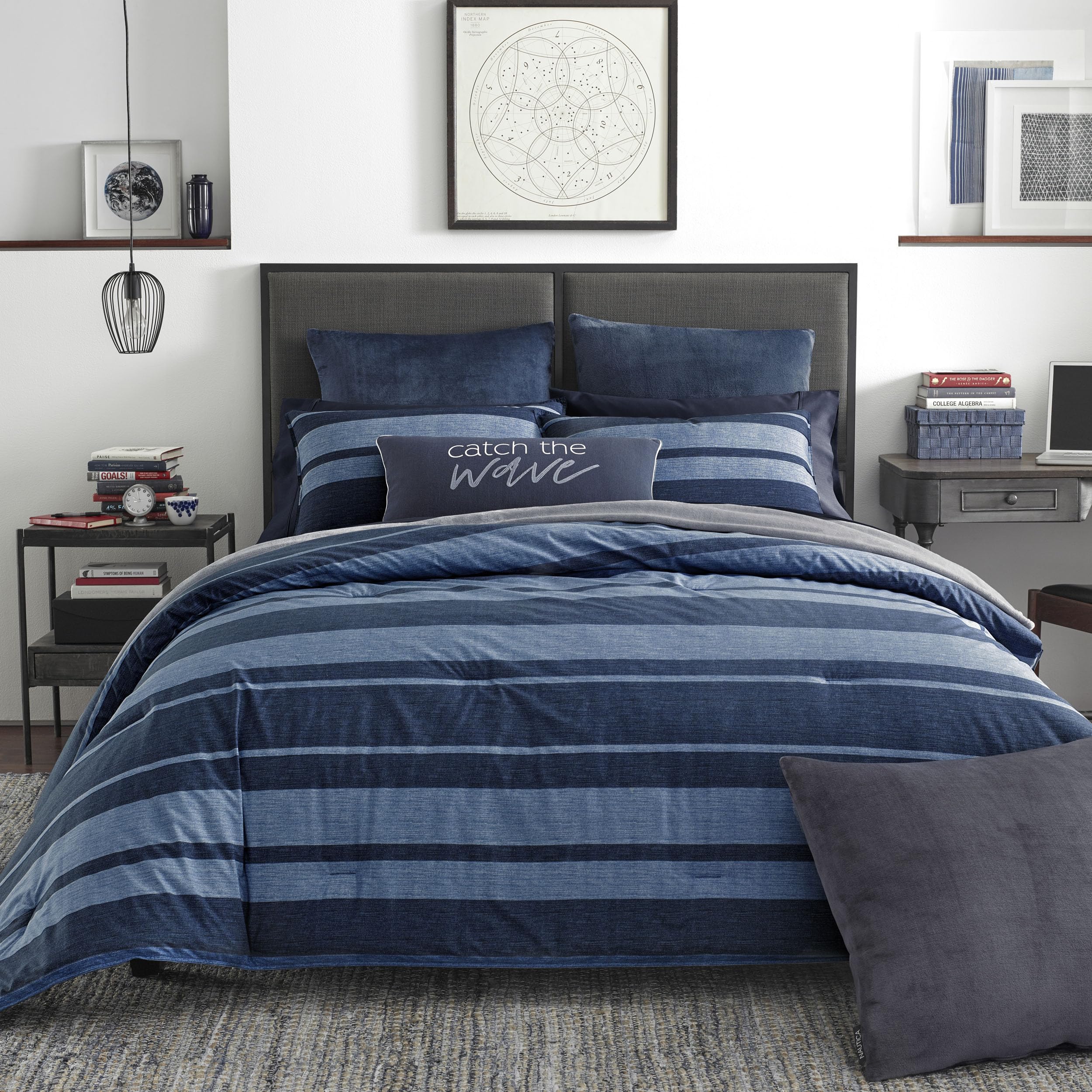 King Comforter Set - Reversible Cotton Bedding with Shams