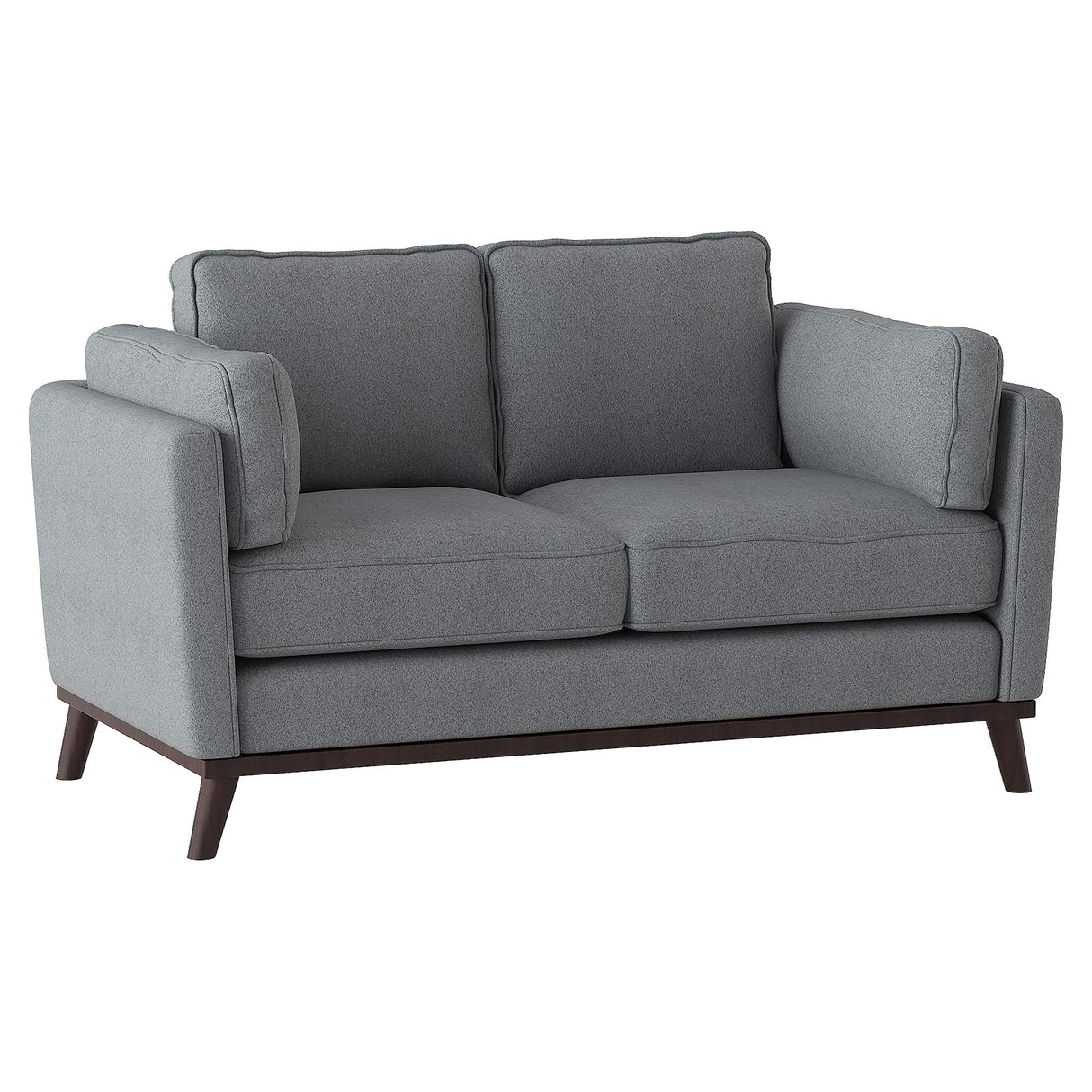 Lexicon Averi Textured Fabric Love Seat, 62" W, Gray