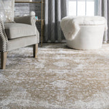 nuLOOM Verona Vintage Persian Area Rug, 6' 7" x 9', Brown