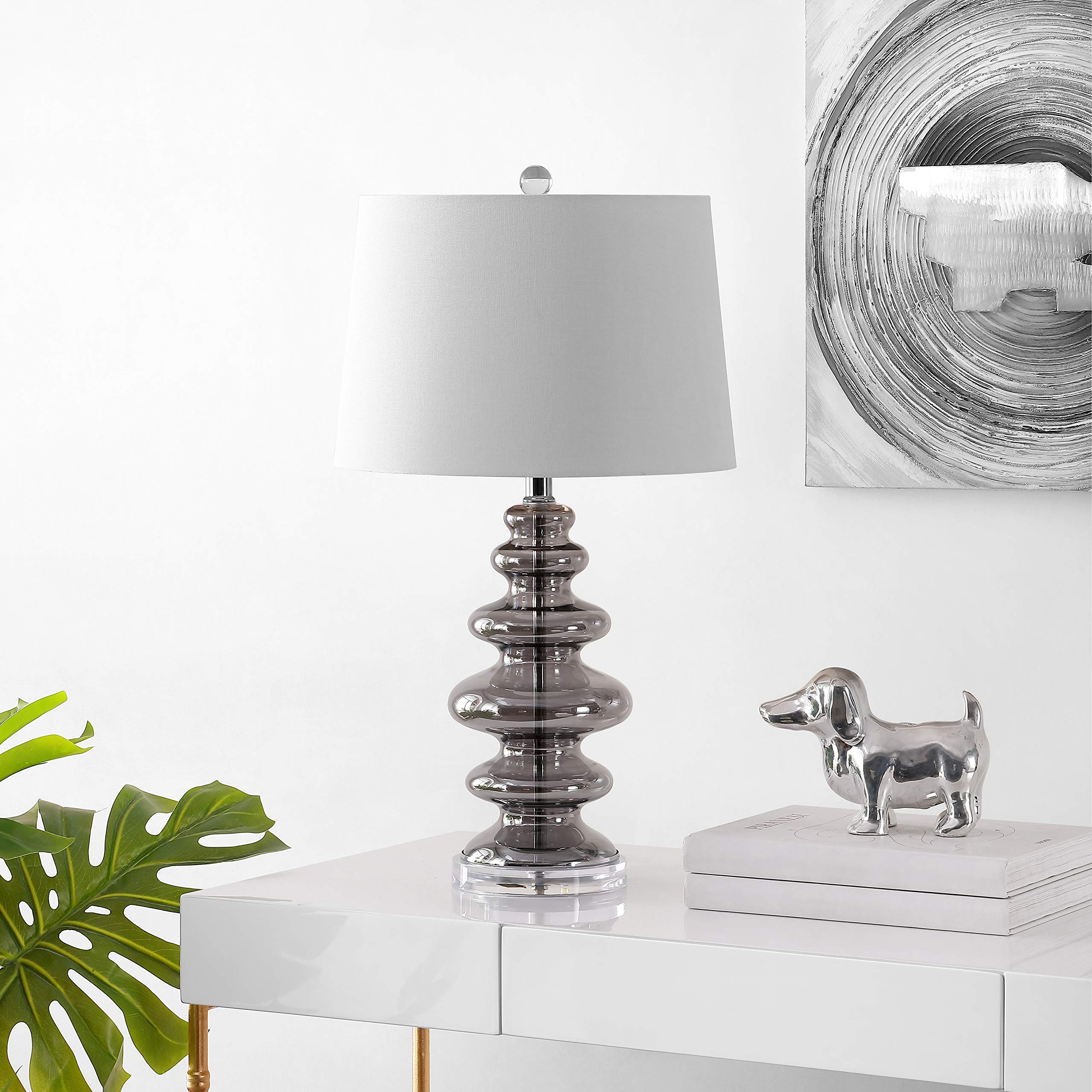 Lighting Collection Orien Grey 27-inch Bedroom Living Room Home Office Desk Nightstand