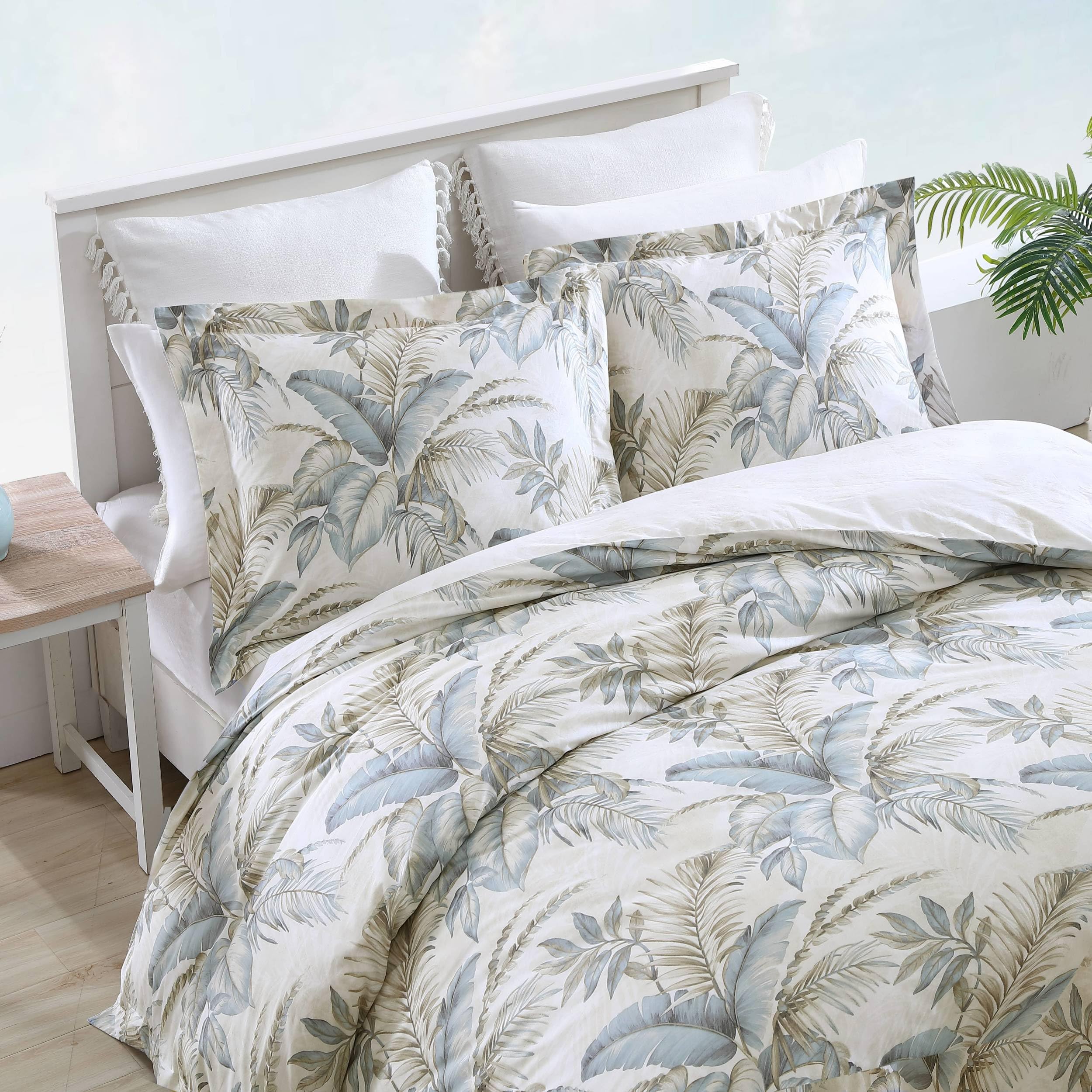 King Comforter Set - Soft Woven Bedding with Matching Pillowcases, 3 Piece (Bakers Bluff Blue)