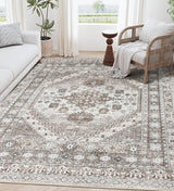 9x12 Area Rugs for Living Room,Ultra-Thin Washable Rug, Non-Slip Lightweight Foldable