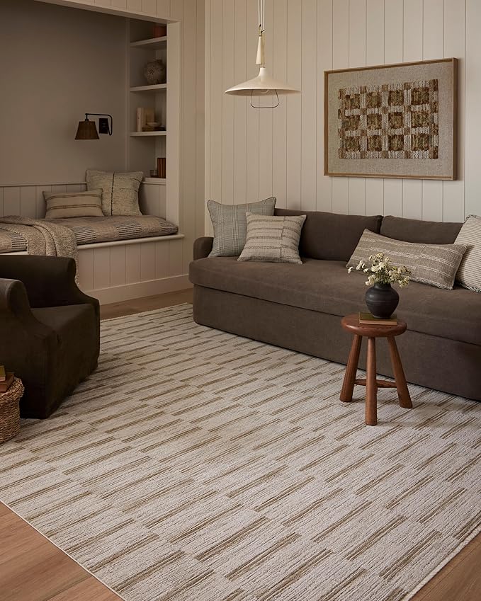 Amber Lewis Cali Collection CIL-02 Natural/Slate  Area Rug