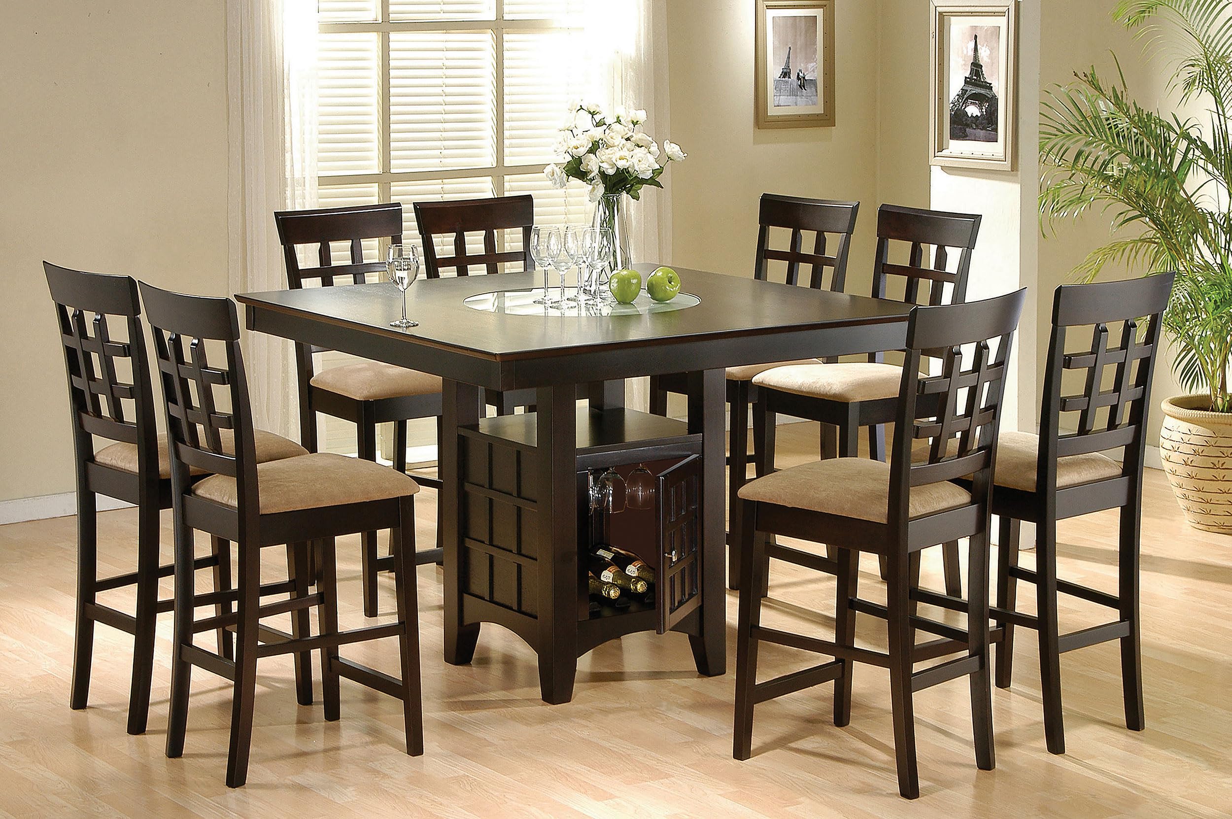 9-Piece Counter Height Dining Set - Cappuccino