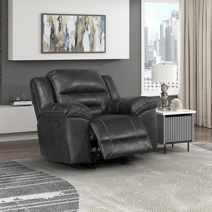 Recliner Chair for Living Room, Wall Hugger Manual Recliner Chairs, Home Theater Seating