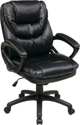 Faux Leather Manager's Office Chair with Lumbar Support