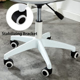 Clear Desk Chair with PU Leather Cushion - Height Adjustable Rolling Office Chair