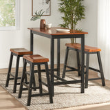 Pomeroy Wood Dining Set, 4-Pcs Set, Black