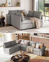 Modular Sectional Sofa, Convertible U Shaped Sofa Couch with Storage,