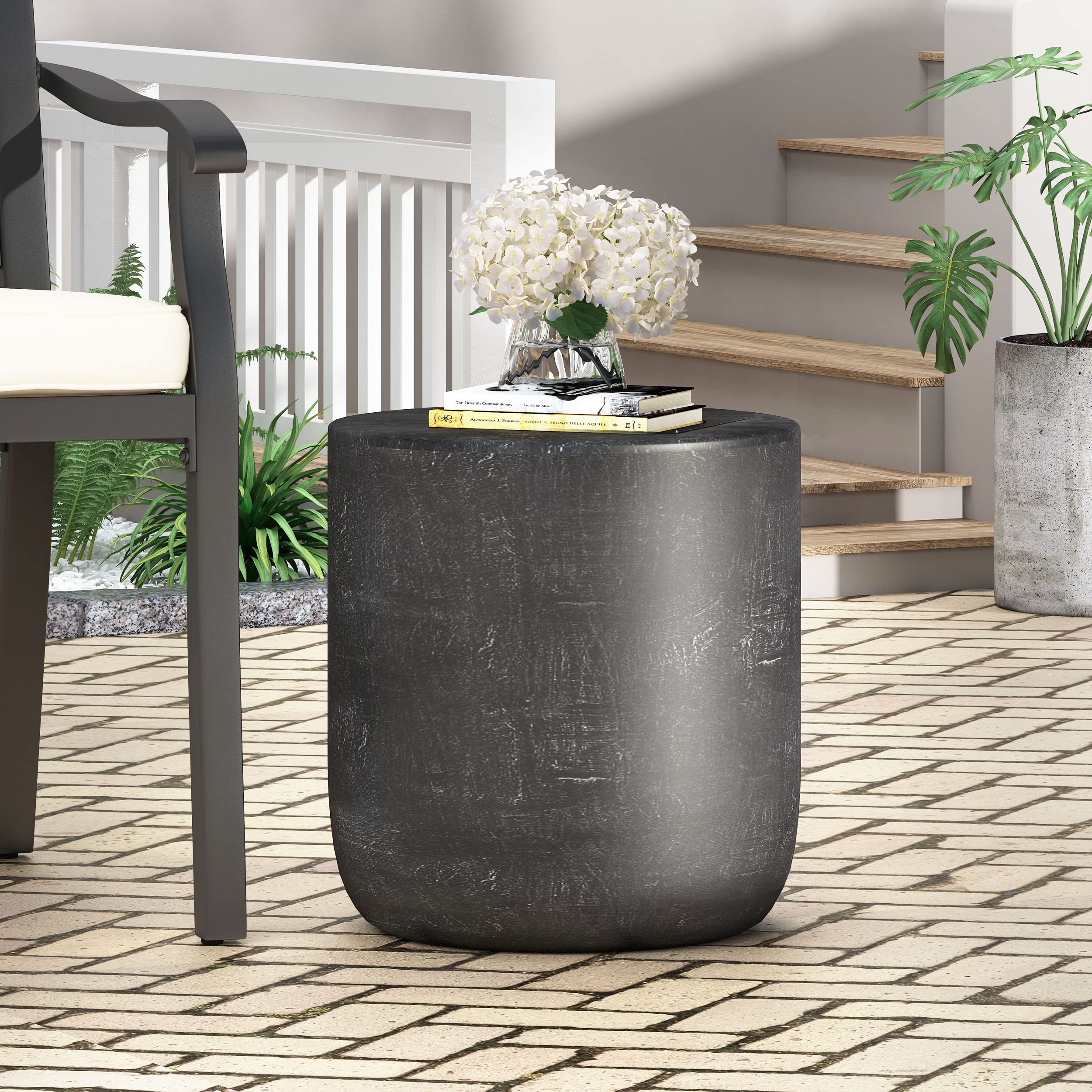 Bianca End Table, Matte Black