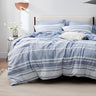 Grey White Striped Comforter for Queen Size Bed