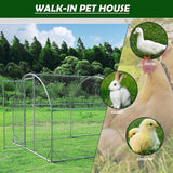 Large Metal Chicken Coop Walk-in Poultry Cage Heavy Duty Chicken Runs