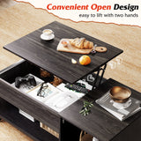 Lift Top Coffee Table with Storage Cabinet, 41.7" Wood Coffee Table for Living Room