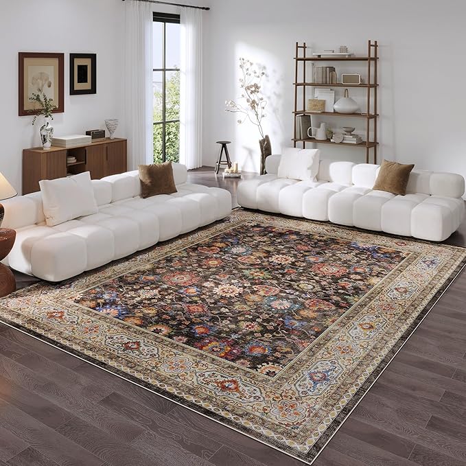 Area Rugs 8x10 Rug for Living Room Washable Boho Area Rug Non Slip Soft