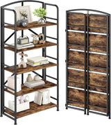 No-Assembly Folding Gold Bookshelf Storage Shelves Multifunctional Plant Flower Stand