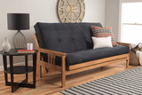 Queen Size Futon Set, Suede Black