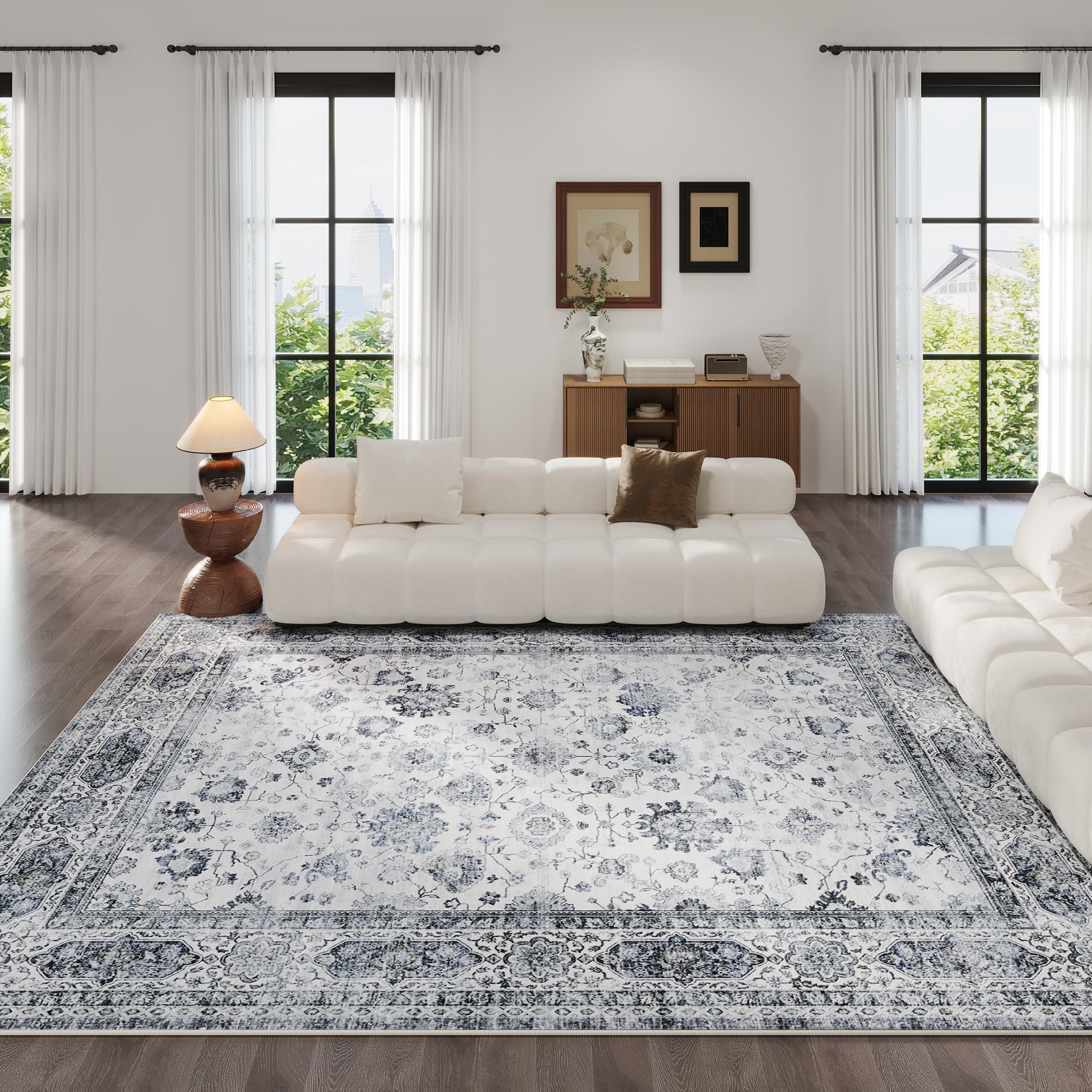 Area Rugs 8x10 Rug for Living Room Washable Boho Area Rug Non Slip Soft