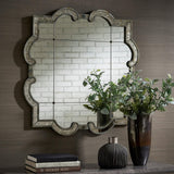 Fantina Antique Silver Paned Wall Mirror by Classic