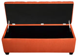 Candice Pumpkin Upholstered Storage Bench,