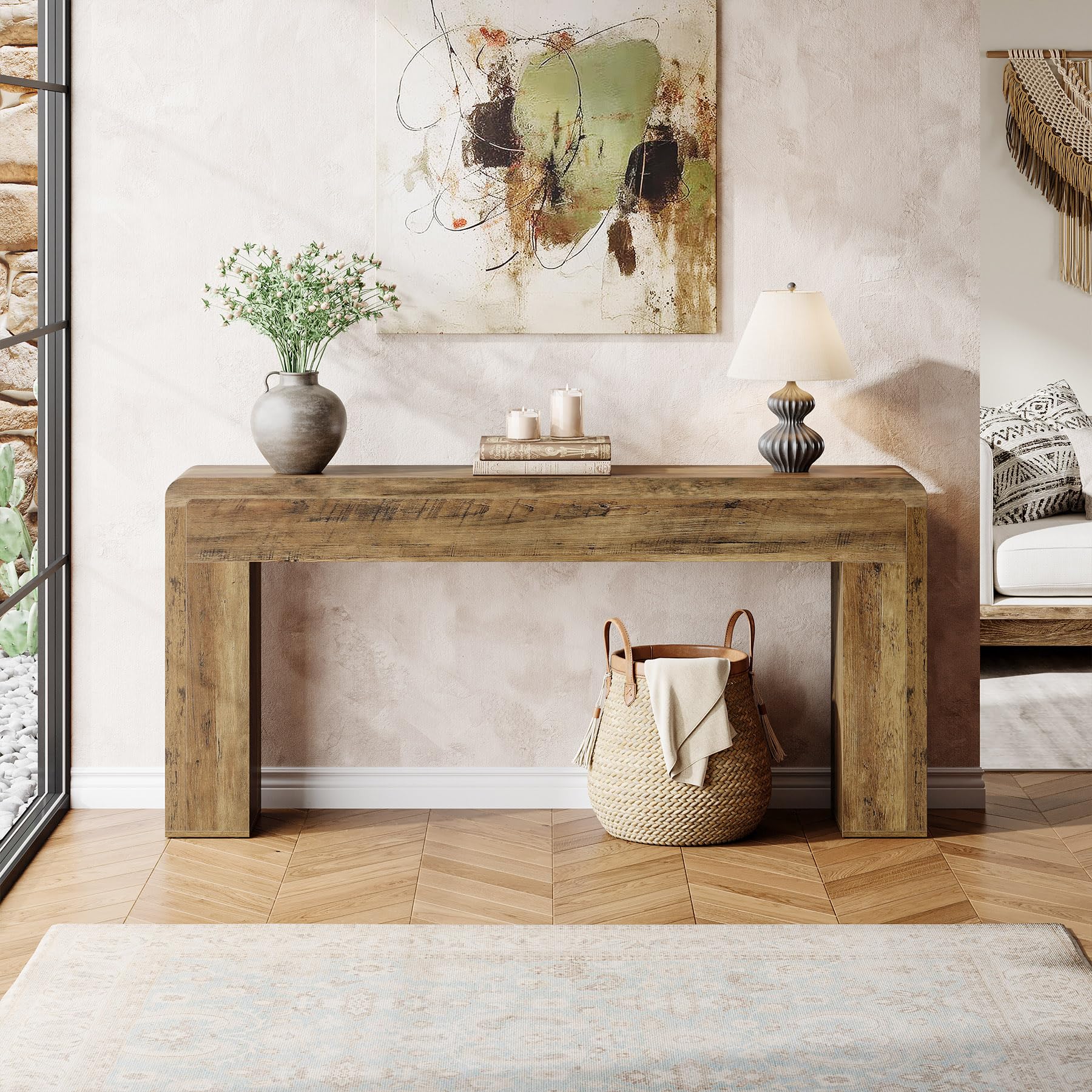 70.9-Inch Extra Long Rustic Console Table