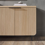 Modern Scandinavian Fluted Door Kitchen Storage Sideboard Buffet Cabinet Console,