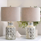 YL1075A-SET2 Set of 2 Table Lamps Alvord 24.5" LED Glass Table Lamp Contemporary