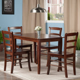 Inglewood 5-PC Set Table w/ 4 Ladderback Chairs Dining, Walnut