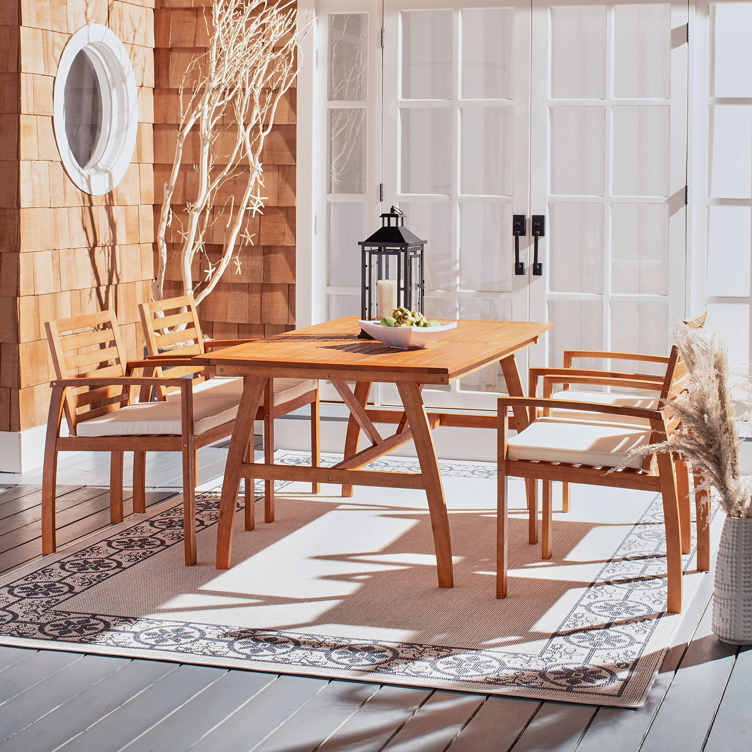 Outdoor Collection Venly Natural and Beige Dining Set